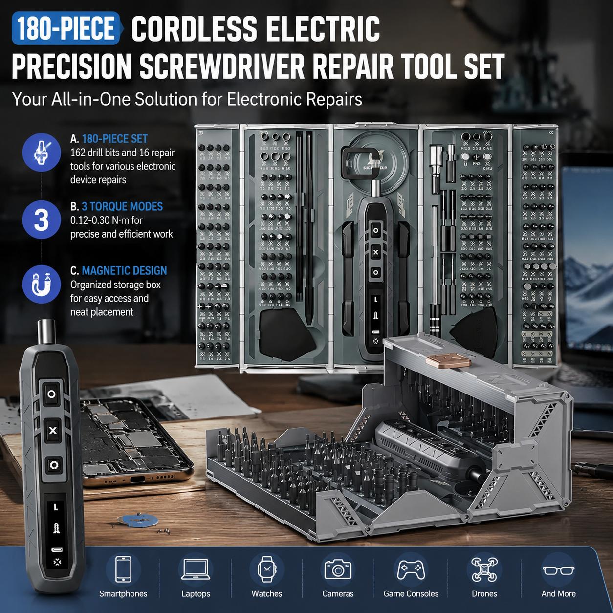 Electric Screwdriver Set 180 i - Diy Electronics Workshop ulasan dan harga