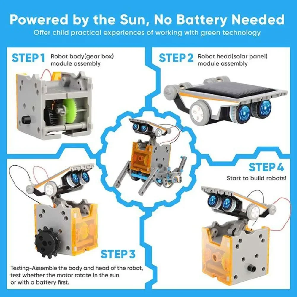 13 in 1 Solar Powered Robot Sc - Diy Electronics Game ulasan dan harga